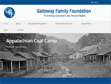 Tablet Screenshot of gallowayfoundation.org